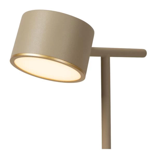 Lucide GIAN - Lámpara de mesa - LED Regul. - 1x9W 2700K - Taupe - detalle 1